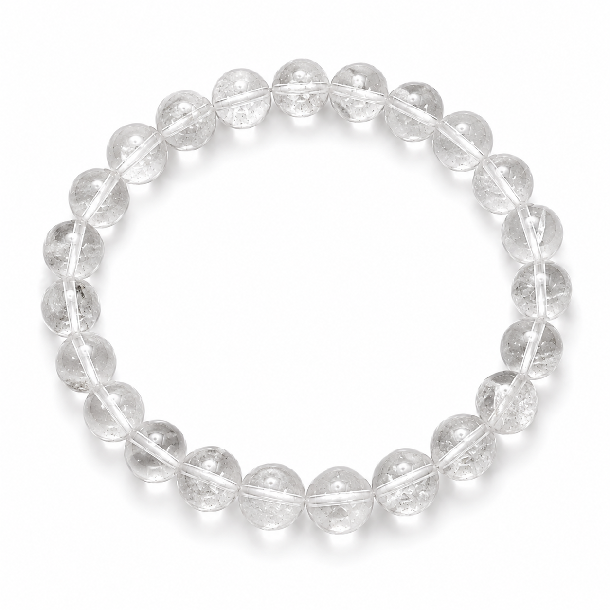 Sonnengeist Clear Quartz Bracelet – Natural Crystal Bead Bracelet 8mm