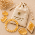 Sonnengeist Citrine Bracelet – Natural Crystal Bead Bracelet 8mm