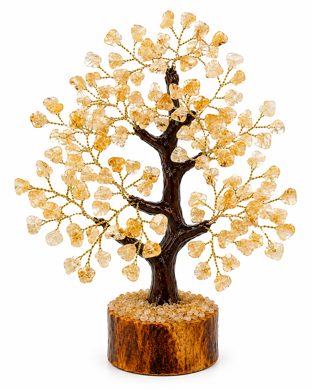 Sonnengeist Citrine Crystal Tree – 300 Chips, 21cm | Handmade Gemstone Tree