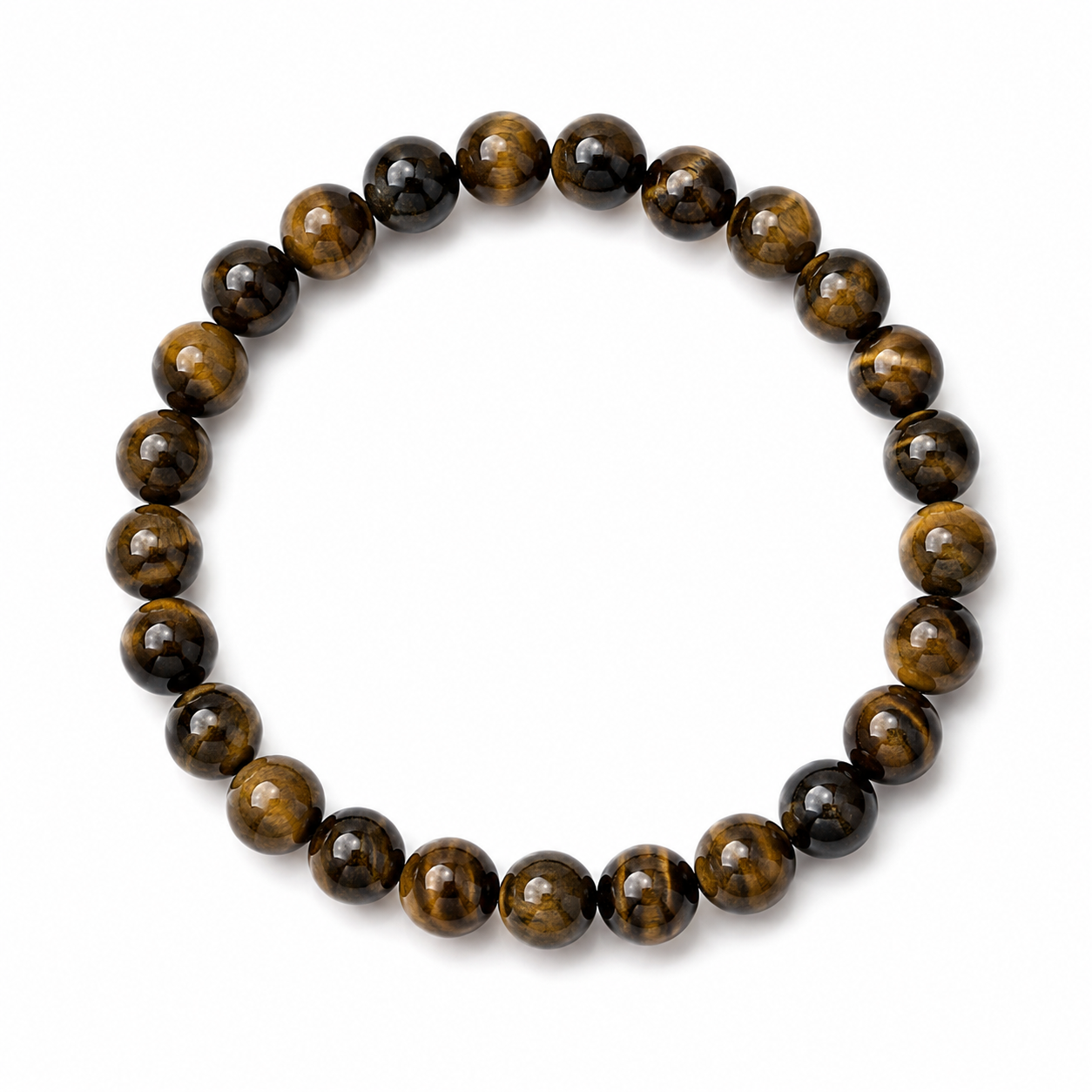 Sonnengeist Tiger Eye Bracelet – Natural Crystal Bead Bracelet 8mm